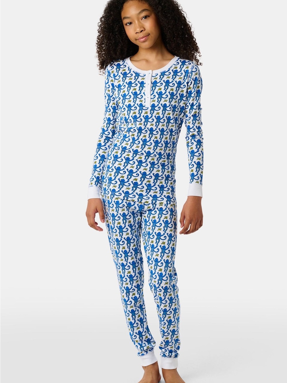 Roller Rabbit Kids Monkey Pajama Set – Blue – Size 14